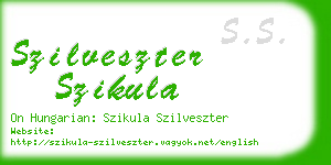 szilveszter szikula business card